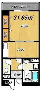 ベルビュー3番館【5階】の間取り