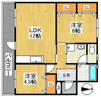 男山第3住宅214号棟【306号室】の間取り