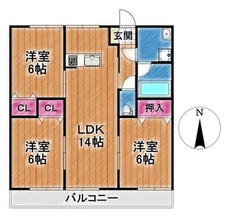 サウスアイランド【106号室】の間取り
