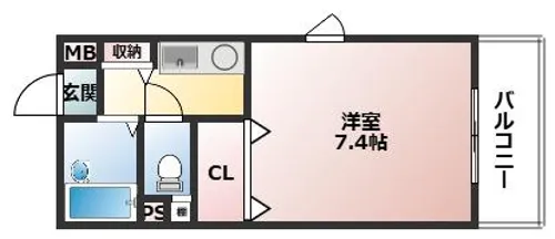 エクシード園田Ⅱ【213号室】の間取り