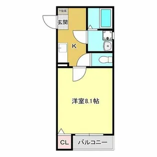 クレフラスト星崎【102号室】の間取り