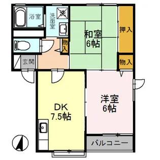 センターフィールド宝塚Ⅰ【1階】の間取り