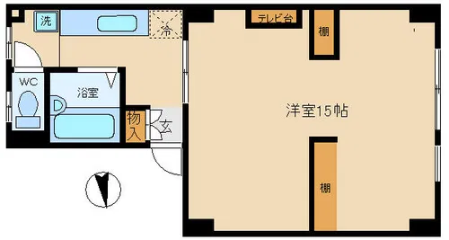カーサフォルツァ【3-C号室】の間取り