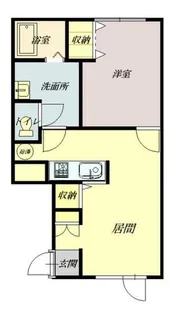YOUトピア豊岡参番街F棟【205号室】の間取り