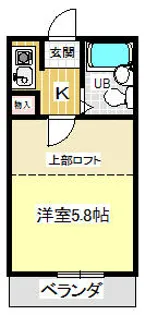 エスポ・アール鳴海【107号室】の間取り