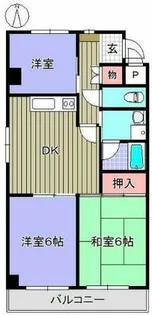 ライオンズマンション三宮【603号室】の間取り