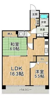 ウエストコート8番街・1番館【6階】の間取り