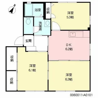 ラルジェおぐらA棟【1階】の間取り