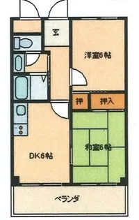 ゲルメンハイツ【4階】の間取り