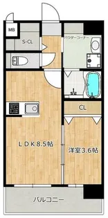 RESIAS ONE TENJINMINAMI BLDG【902号室】の間取り