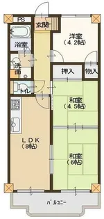 リゾティ英賀保【302号室】の間取り