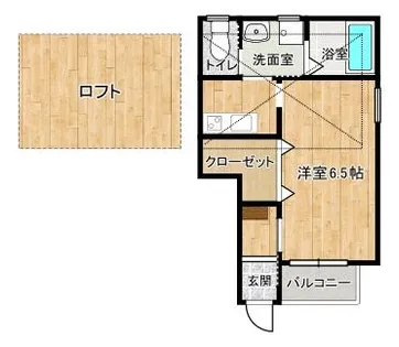 プラティーク次郎丸【103号室】の間取り