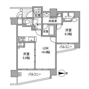 エステムプラザ京都四条烏丸【11階】の間取り