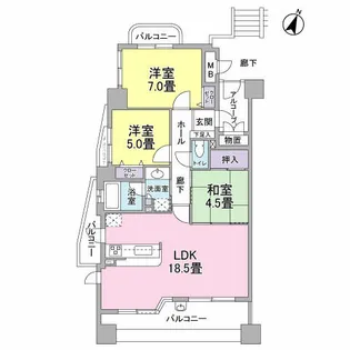 モアグレース春日井【2階】の間取り