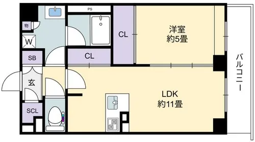 シャーメゾン山崎【4階】の間取り