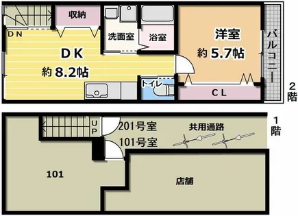 大林アパート【2階】の間取り
