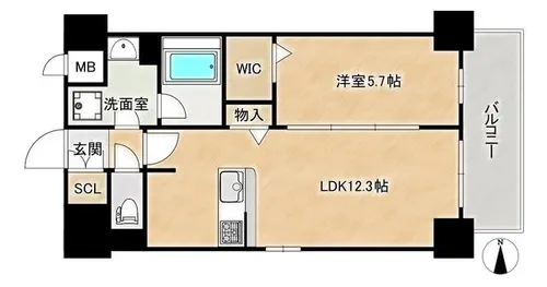 PLUSGRAND新神戸【1階】の間取り