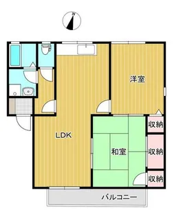 ハイカムール水城【2階】の間取り