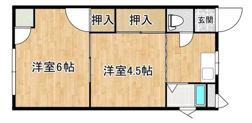 天神山洋ハイツ【205号室】の間取り