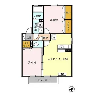 メゾンアルカディア B棟【2階】の間取り