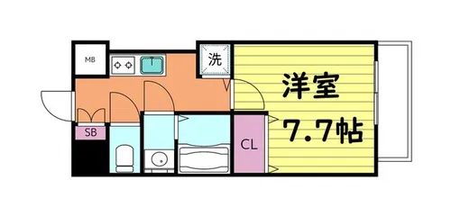 S-RESIDENCE緑橋駅前【5階】の間取り