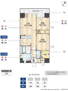 インシグニア渡辺通【5階】の間取り