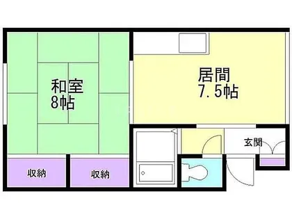喜栄荘【2階】の間取り