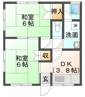 陰山荘【2階】の間取り