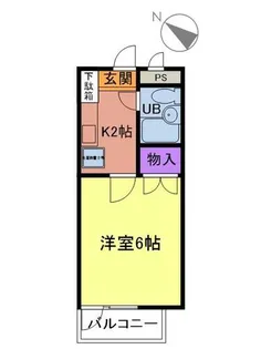 PLEAST南福岡【0105号室】の間取り