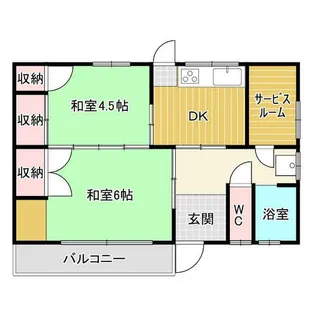 今町平家【1号室】の間取り