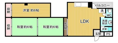 中央ハイツナカハラ【403号室】の間取り