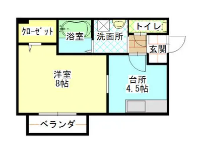 山手グリーンハイツ【1階】の間取り
