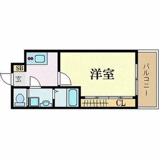 サヴォイテンジンクォーター【1302号室】の間取り