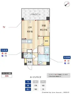 アルティザ春日原駅前クロス【801号室】の間取り