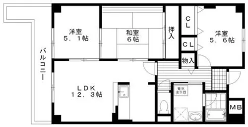 シャングリラ【3階】の間取り