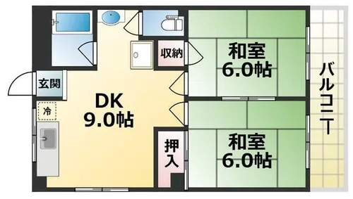 村田マンション【301号室】の間取り
