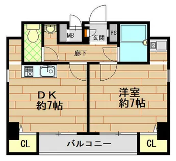 ロイヤルエール新神戸【2階】の間取り