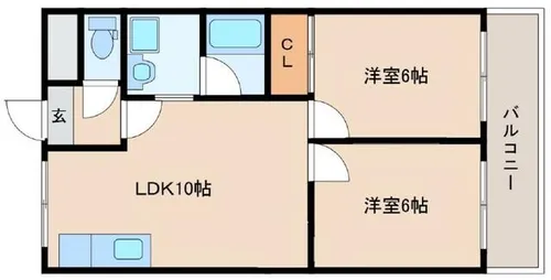 ヒロトモハイツ【1階】の間取り