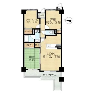 ダイアパレス鶴山台【6階】の間取り