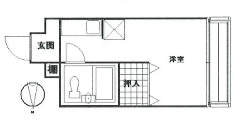 エル西新【303号室】の間取り