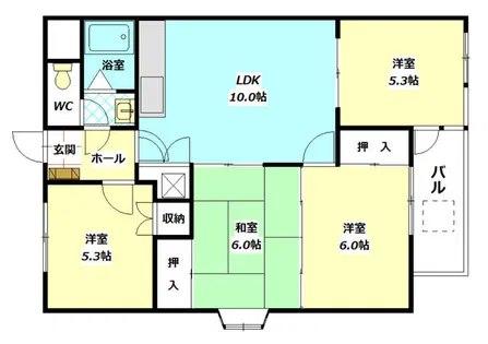 アーバンライフコート大池【3階】の間取り