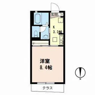 シャルマンシャンブルⅡ【102号室】の間取り