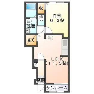 サンベルズ・アネックス【103号室】の間取り