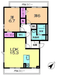 ガーデンヒル【3階】の間取り