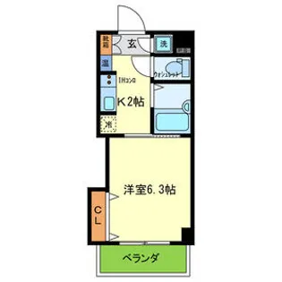 マンション丸旺【3階】の間取り