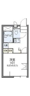 レオパレスウィング篠栗【2階】の間取り