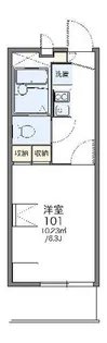 レオパレスパークビュー吉塚【2階】の間取り