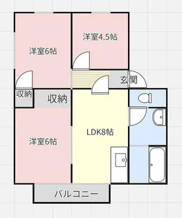 フレグランスハイツ B【202号室】の間取り