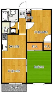 大和池田ハイツ【2階】の間取り