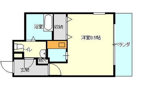 プリメール箱崎Ⅱ【701号室】の間取り